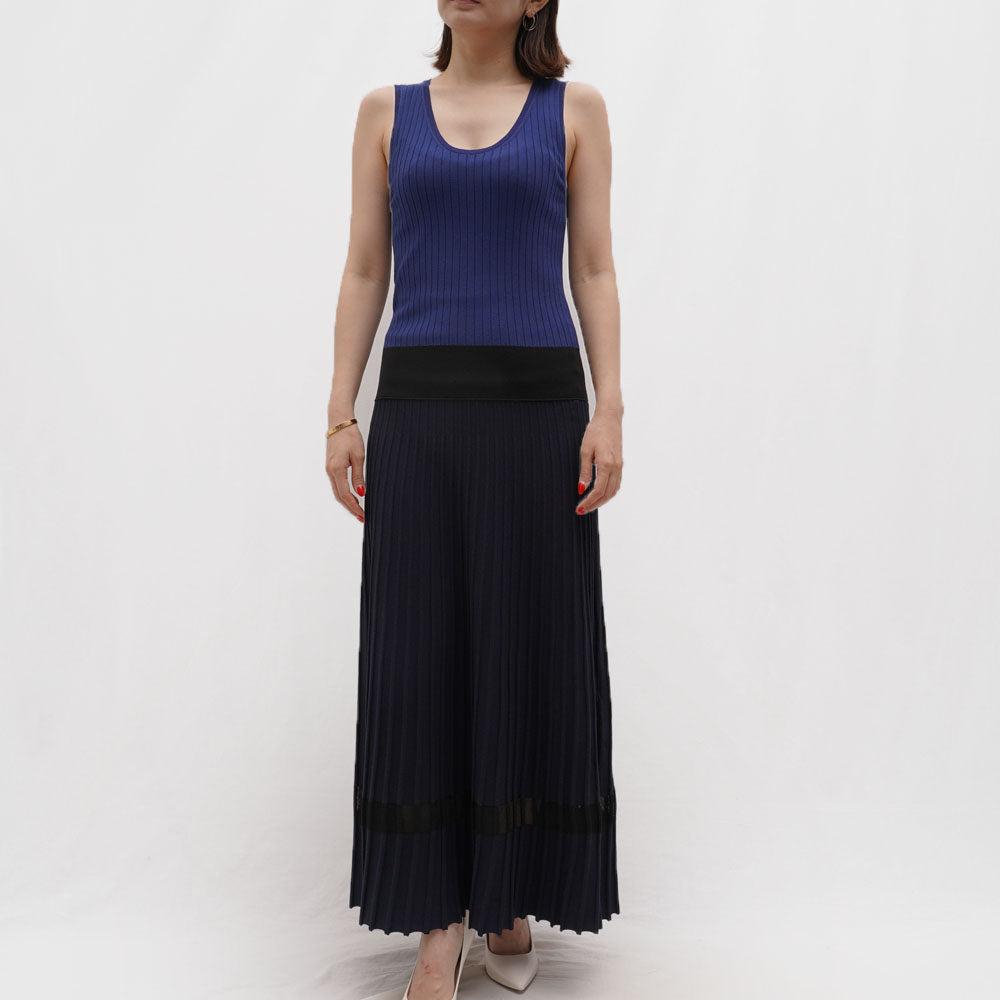 DOROTHEE SCHUMACHER(ドロシーシューマッハ)<BR>G11523-43 ノースリーブ リブニットワンピース