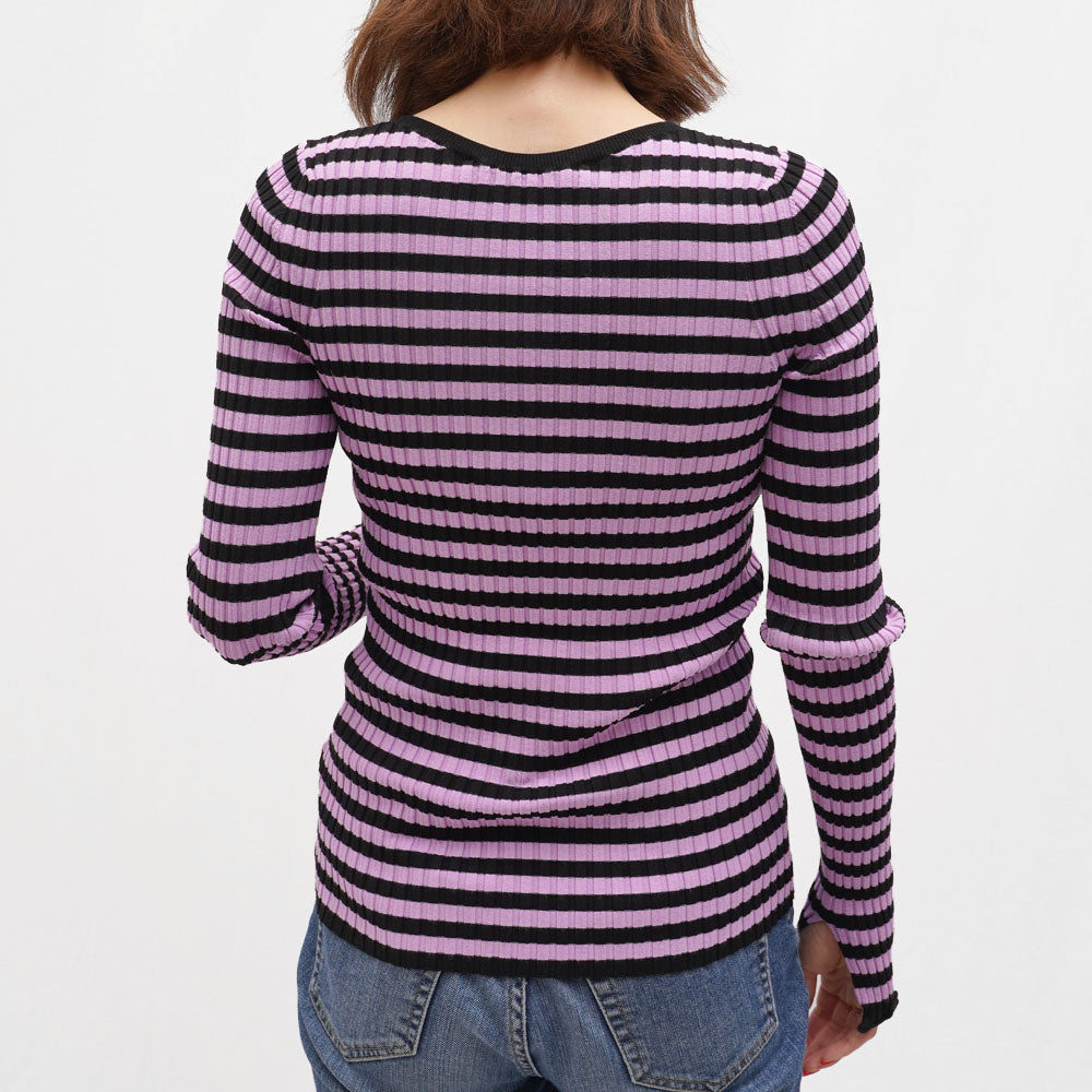 DOROTHEE SCHUMACHER(ドロシーシューマッハ)<BR>G11726-50 ボーダー リブニット