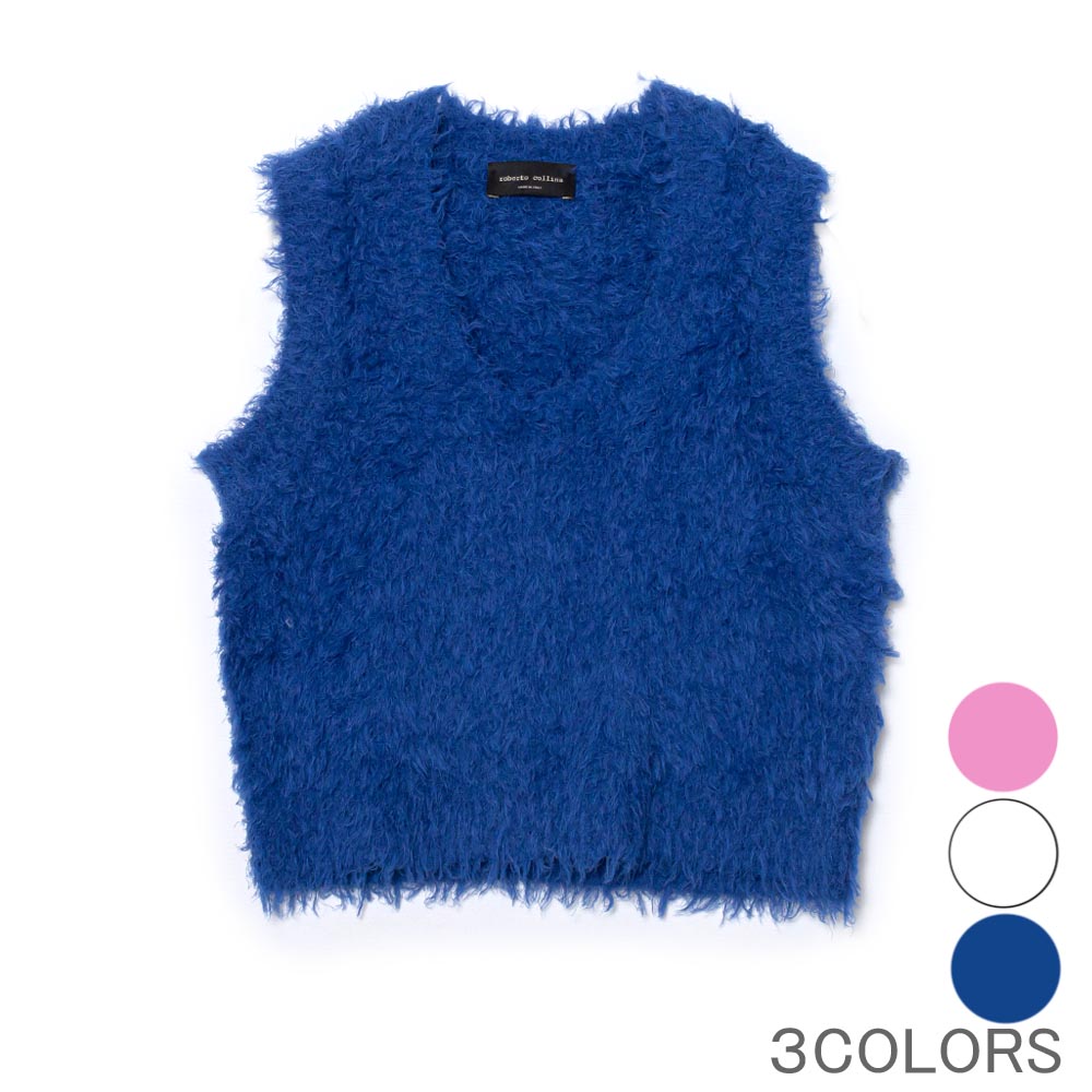 roberto collina(ロベルト コリーナ)<BR>N30016 ノースリーブ シャギーニット