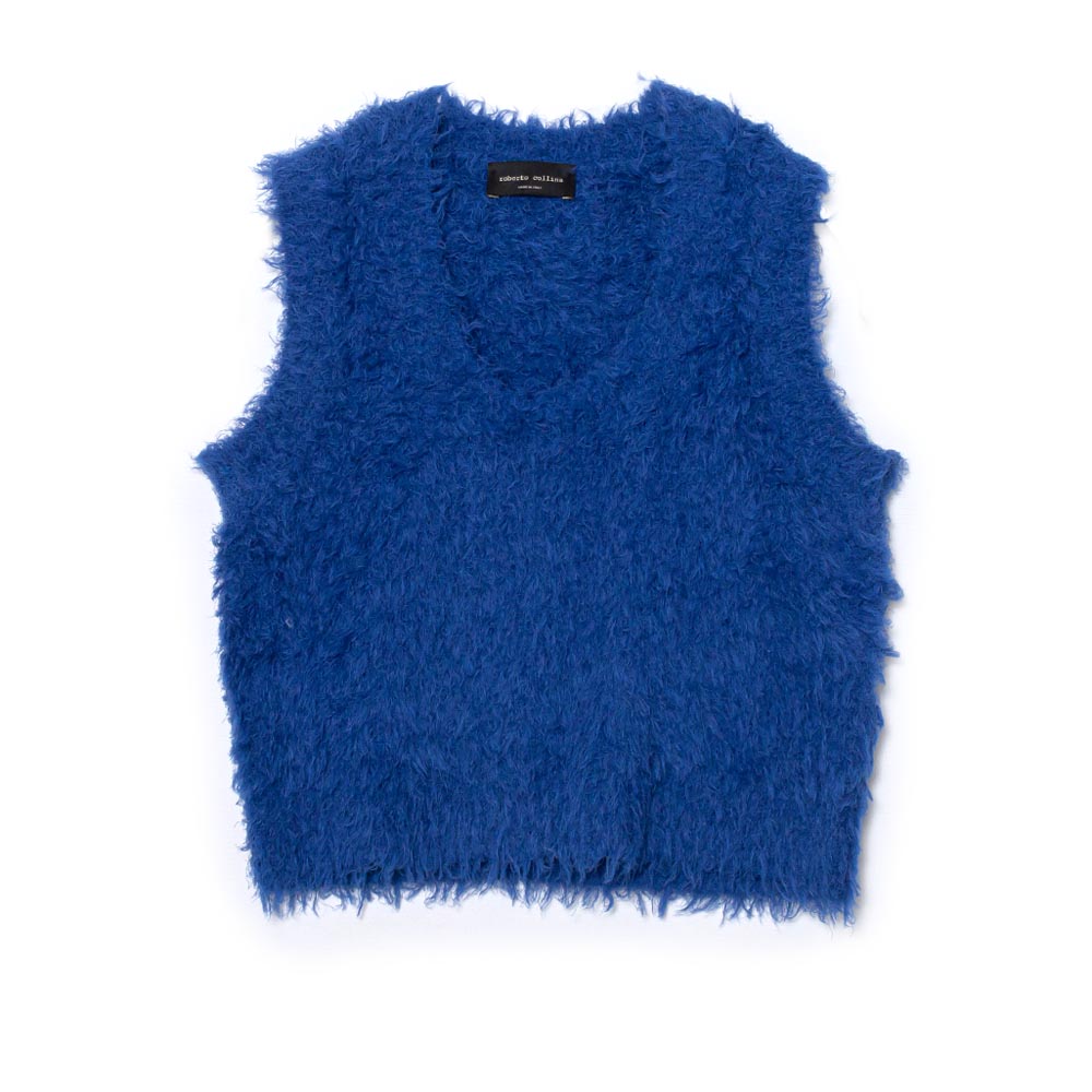 roberto collina(ロベルト コリーナ)<BR>N30016 ノースリーブ シャギーニット
