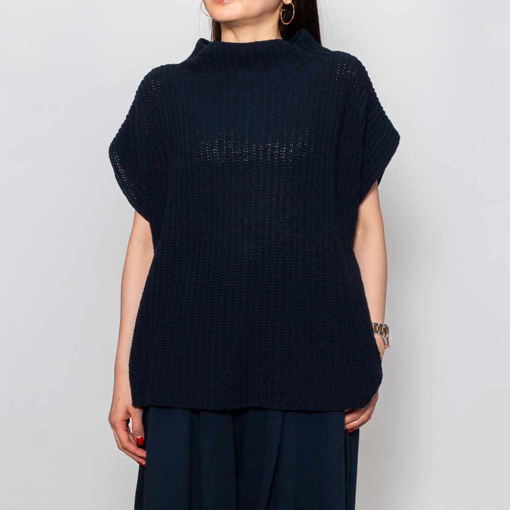 ma'ry'ya(マリア)<BR>YIK070 コットン ローゲージモックネックニット