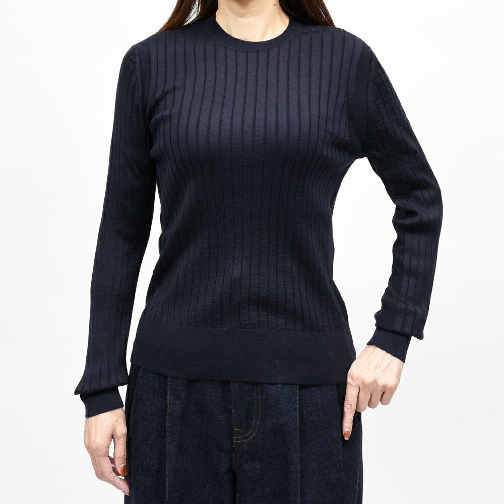 SLOANE(スローン)SL11W-501 ワイドリブクルーネックニット 26062000210