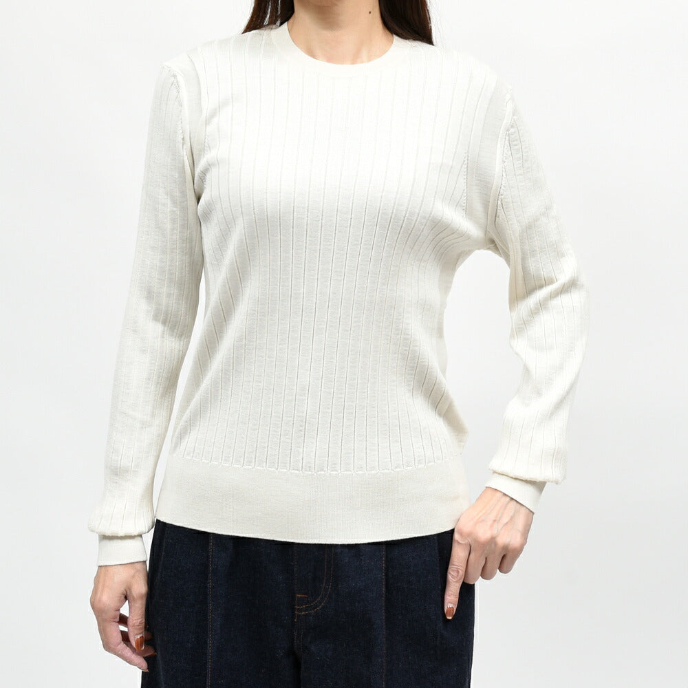 SLOANE(スローン)SL11W-501 ワイドリブクルーネックニット 26062000210