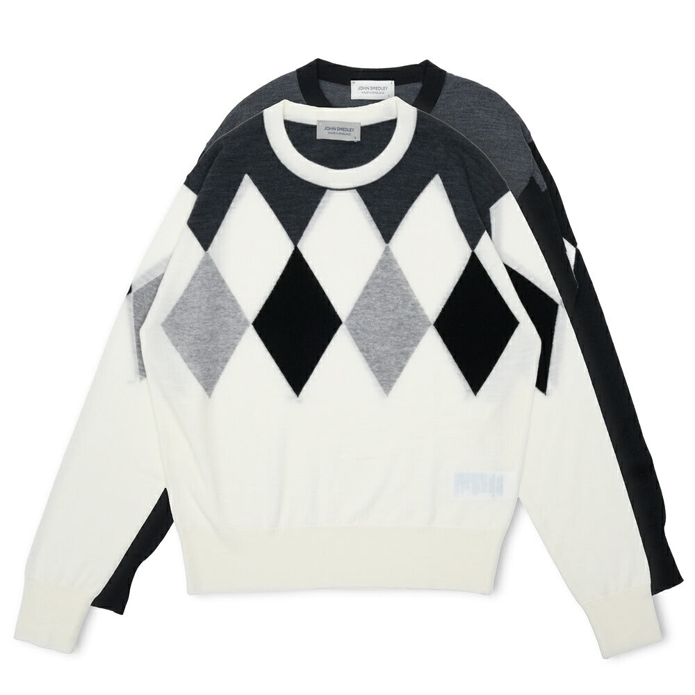 JOHN SMEDLEY(ジョンスメドレー) A4895 アーガイルニットプルオーバー 26066000030