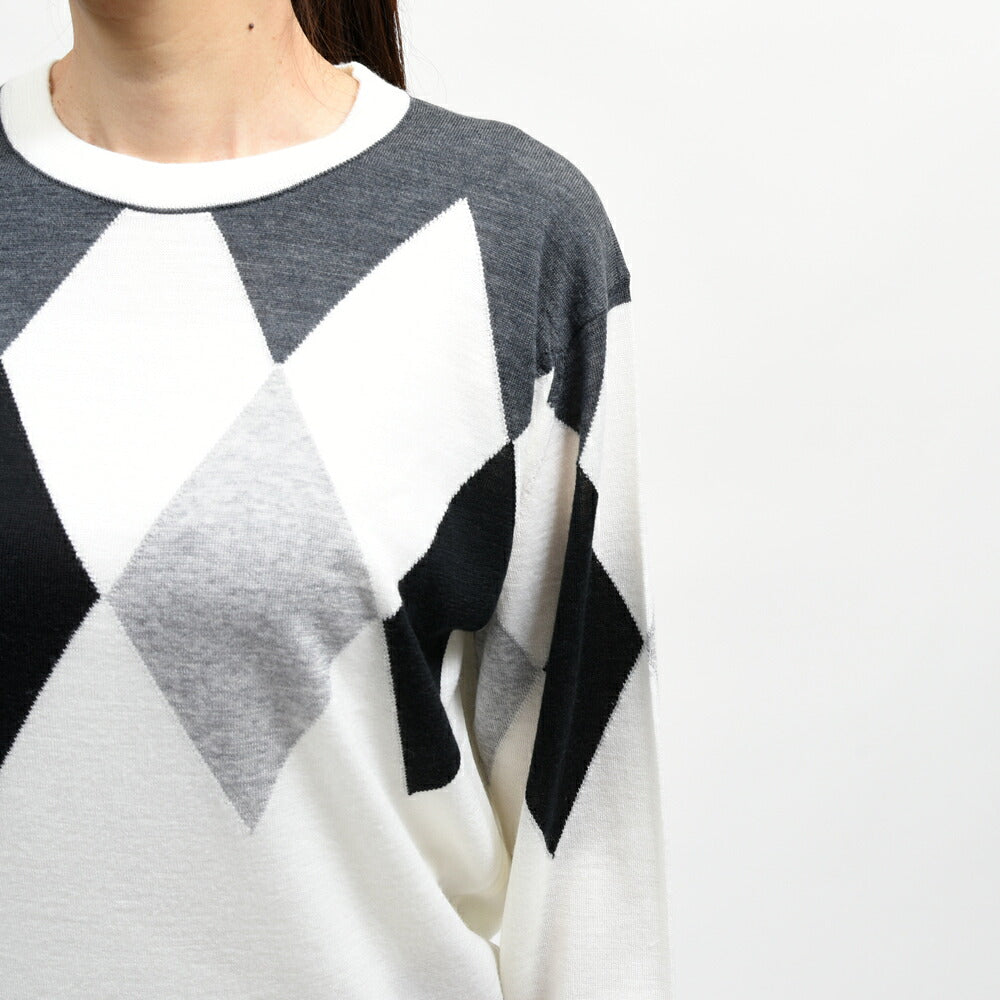 JOHN SMEDLEY(ジョンスメドレー) A4895 アーガイルニットプルオーバー 26066000030