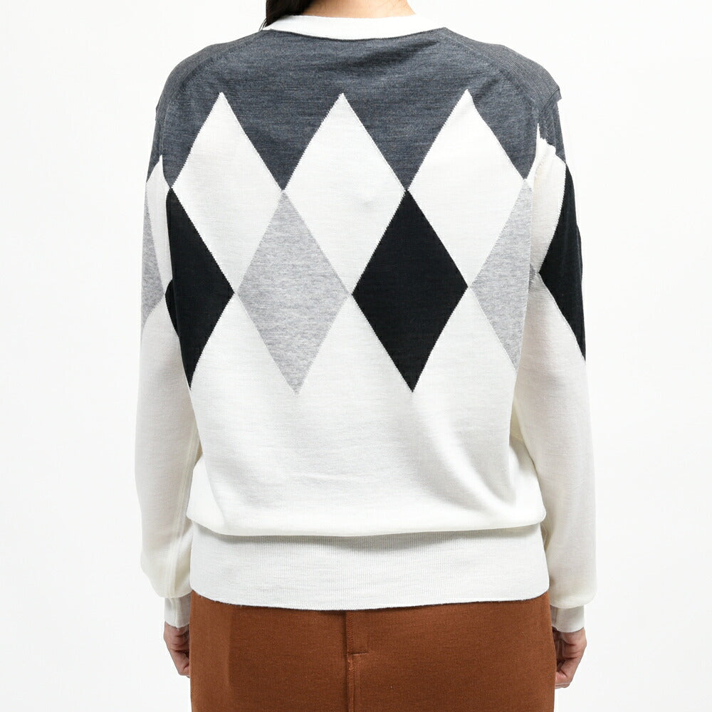 JOHN SMEDLEY(ジョンスメドレー) A4895 アーガイルニットプルオーバー 26066000030