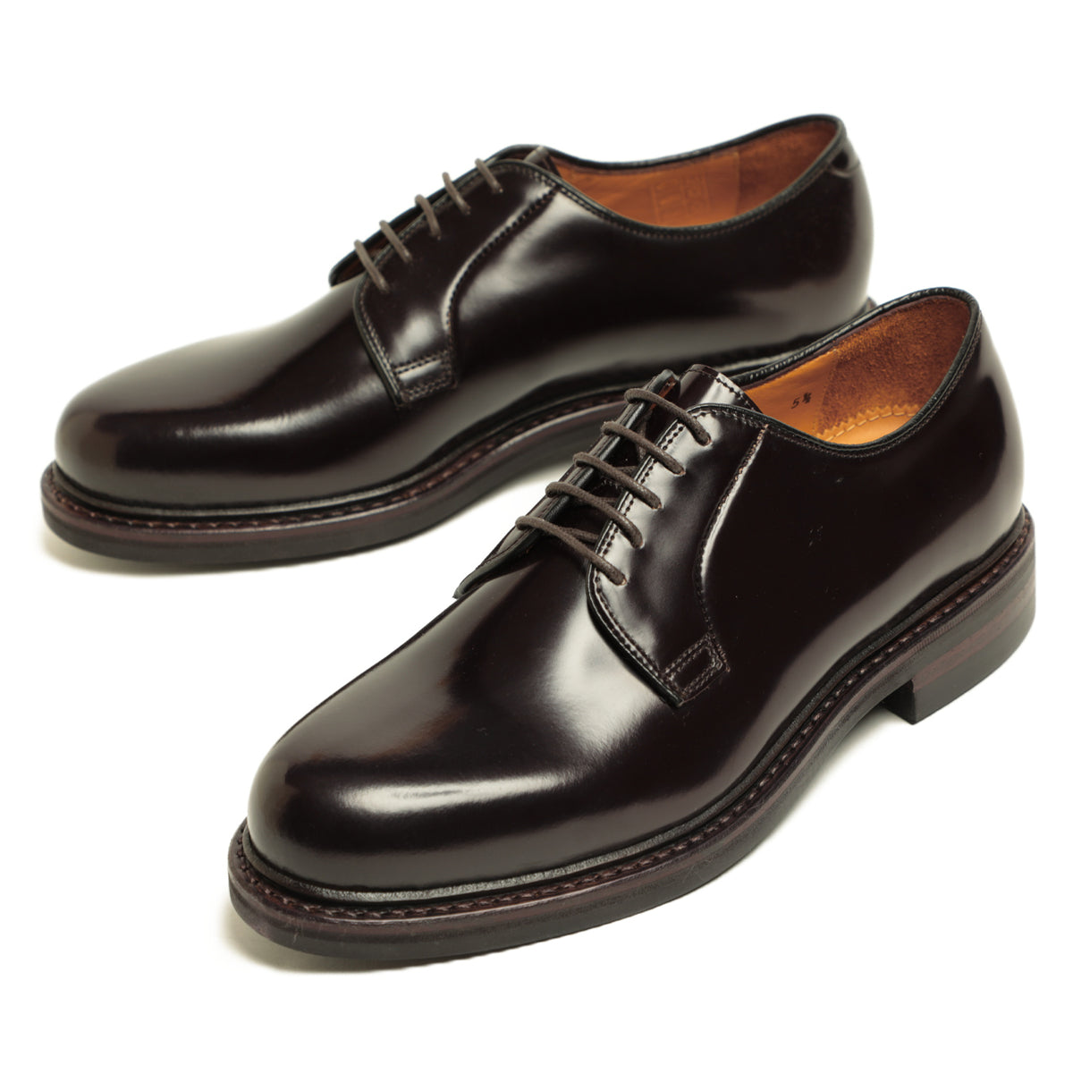 Jalan Sriwijaya ジャラン スリウァヤ プレーントゥ シューズ ハイシャイン HI SHINE 1663 98348 BORDO ボルドー