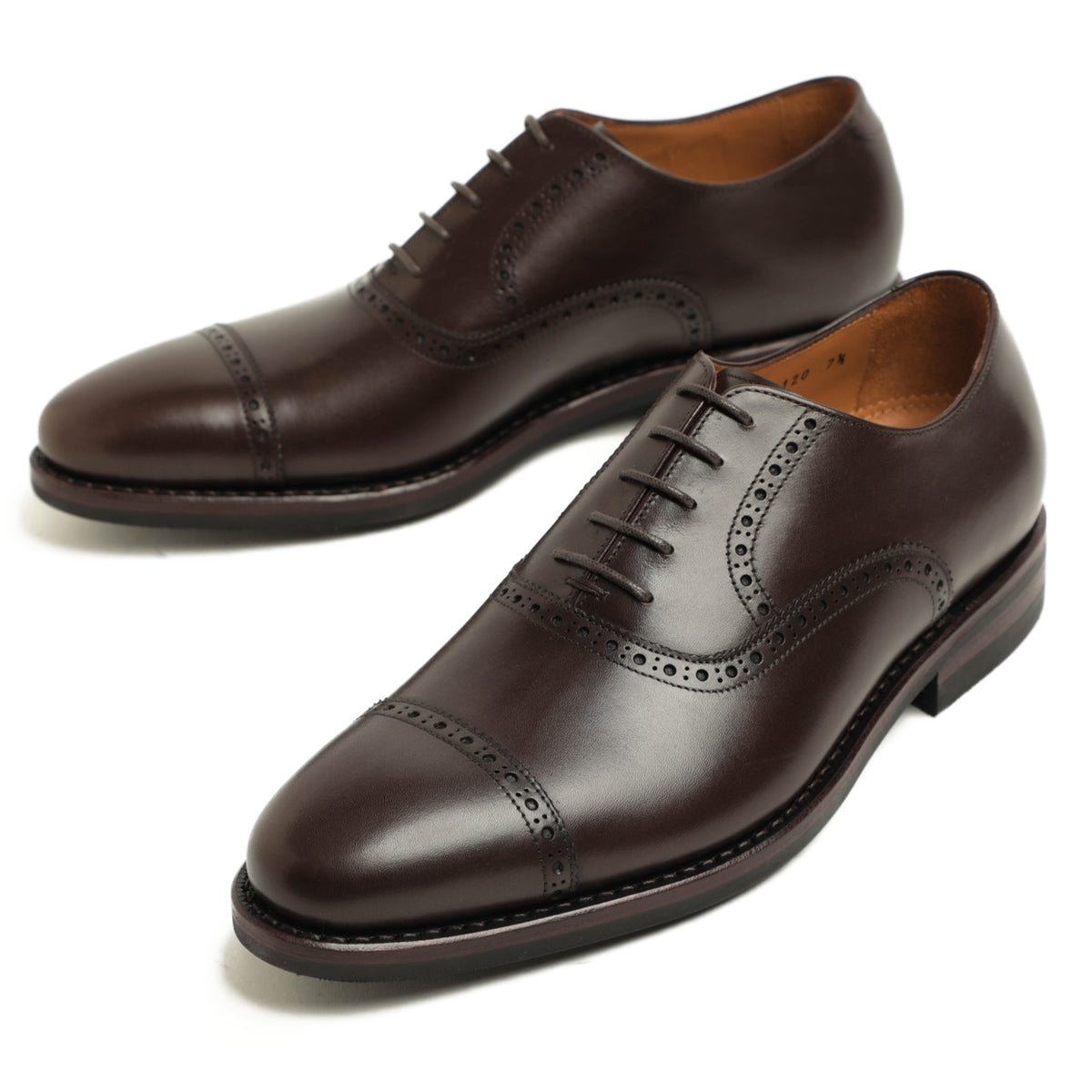 Jalan Sriwijaya ジャラン スリウァヤ シューズ クォーターブローグ カーフ レザー レースアップ 11120 98409 DARK BROWN ダークブラ
