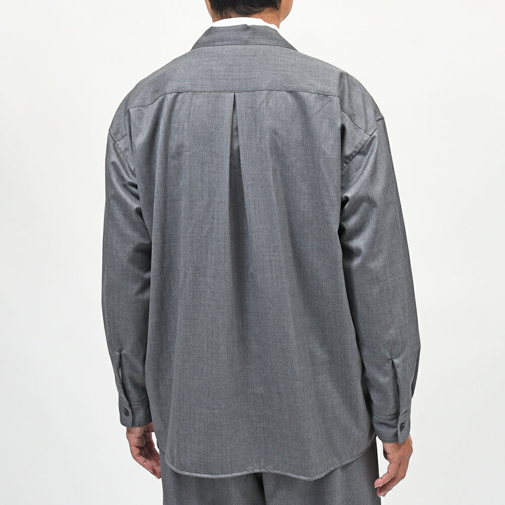 MACKINTOSH(マッキントッシュ)HYNISH ウールギャバジン オープンカラーシャツ