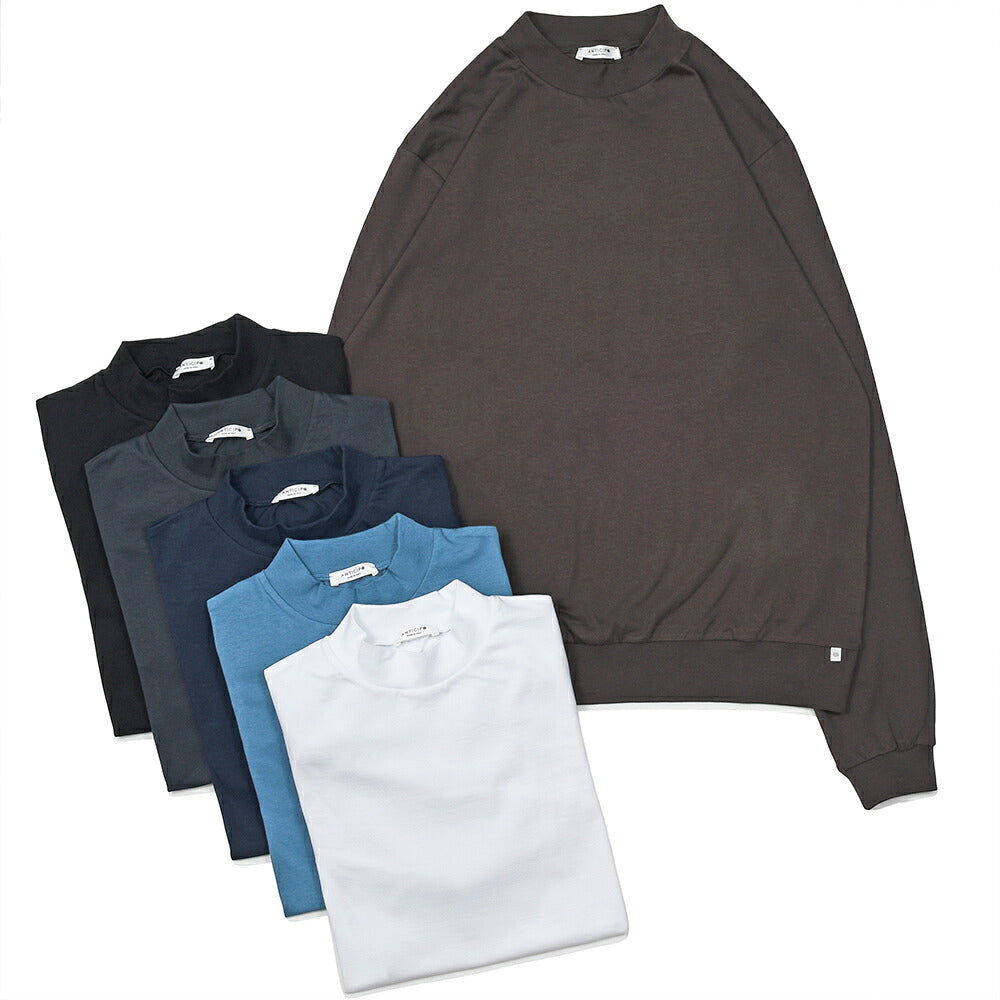 ANTICIPO(アンティーチポ)FIANO LUNGO スムースコットン モックネックカットソー