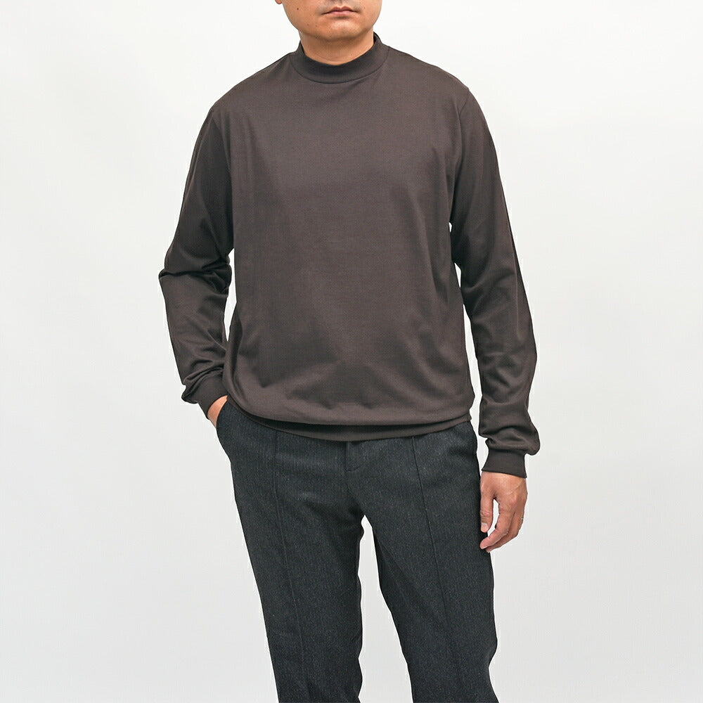 ANTICIPO(アンティーチポ)FIANO LUNGO スムースコットン モックネックカットソー