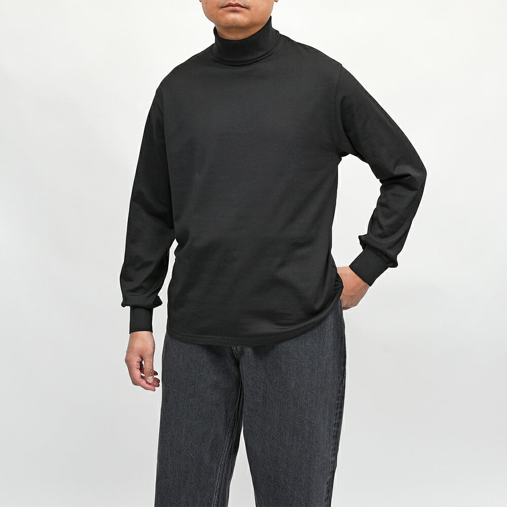 Yonetomi(ヨネトミ)NEW BASIC GARMENT DYED T-SHIRT コットン ガーメントダイ タートルネックカットソー
