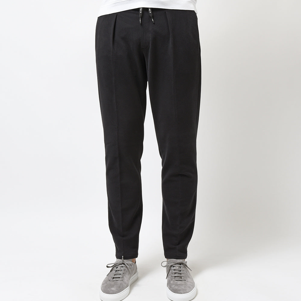 CIRCOLO 1901 チルコロ1901 コットン ストレッチ カシミヤタッチジャージー セットアップ対応 ドローコード 1プリーツ パンツ