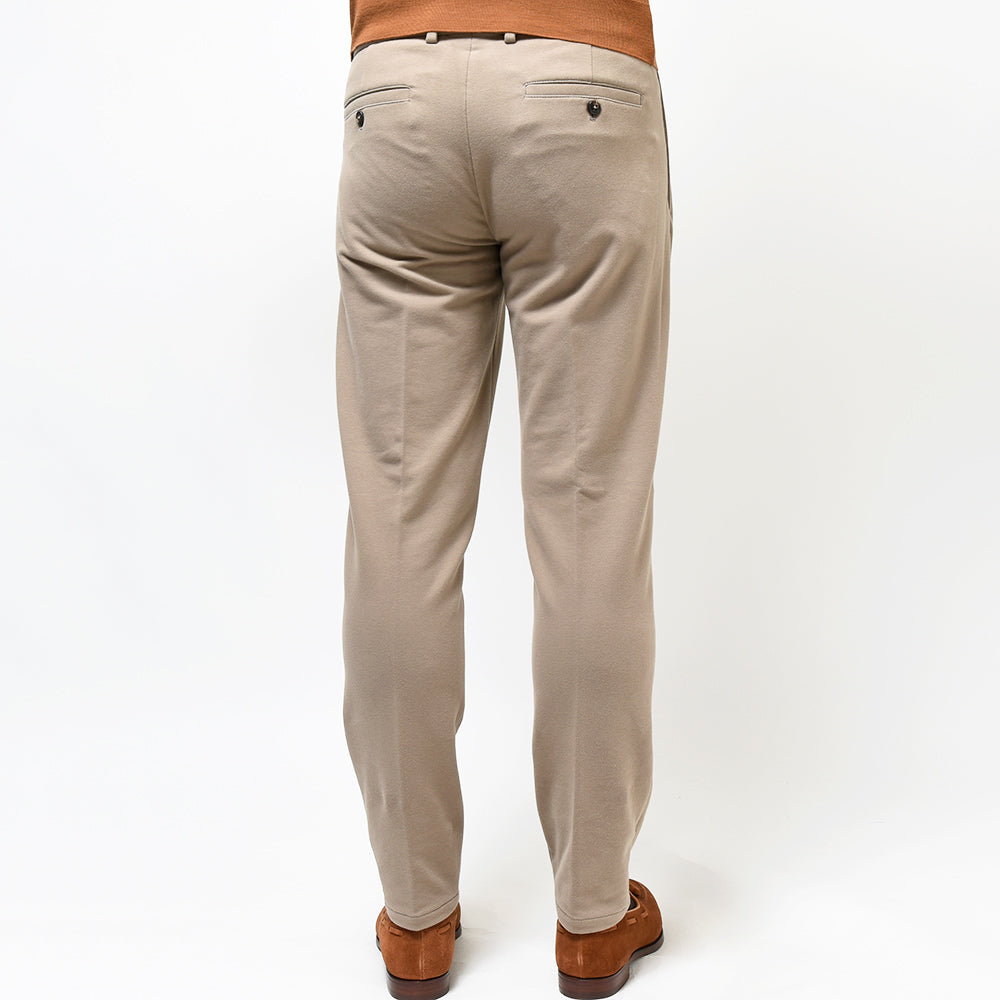 CIRCOLO 1901 チルコロ1901 コットン ストレッチ カシミヤタッチジャージー セットアップ対応 ドローコード 1プリーツ パンツ