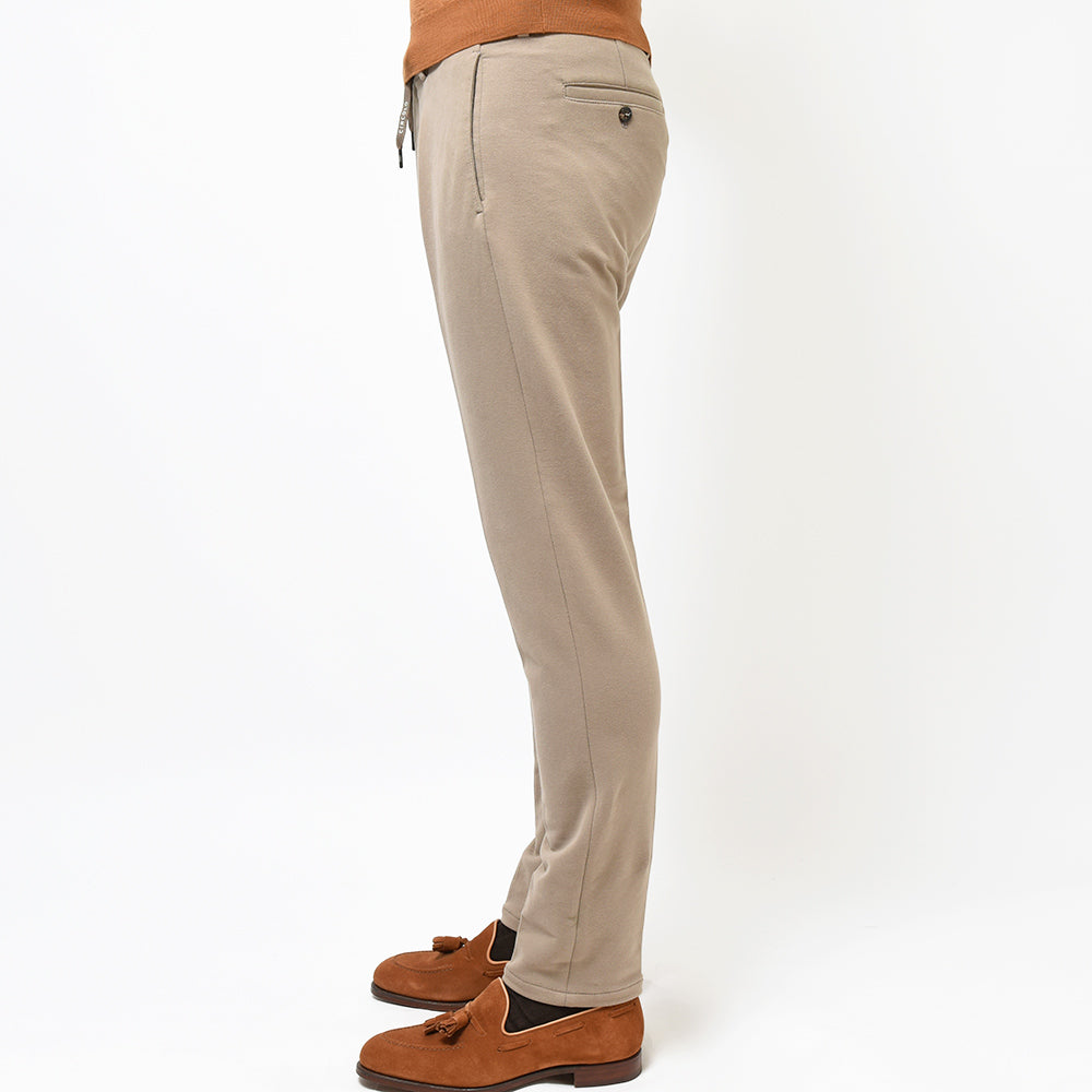 CIRCOLO 1901 チルコロ1901 コットン ストレッチ カシミヤタッチジャージー セットアップ対応 ドローコード 1プリーツ パンツ