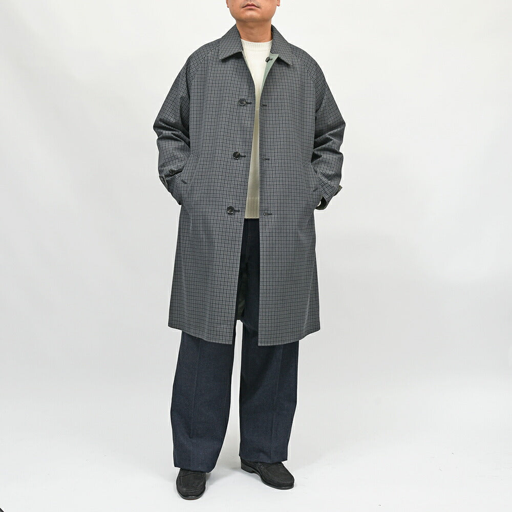 MACKINTOSH(マッキントッシュ)BALFIELD REVERSIBLE ウールコットン ガンクラブチェック リバーシブル バルカラーコート