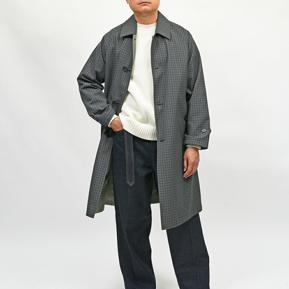 MACKINTOSH(マッキントッシュ)BALFIELD REVERSIBLE ウールコットン ガンクラブチェック リバーシブル バルカラーコート