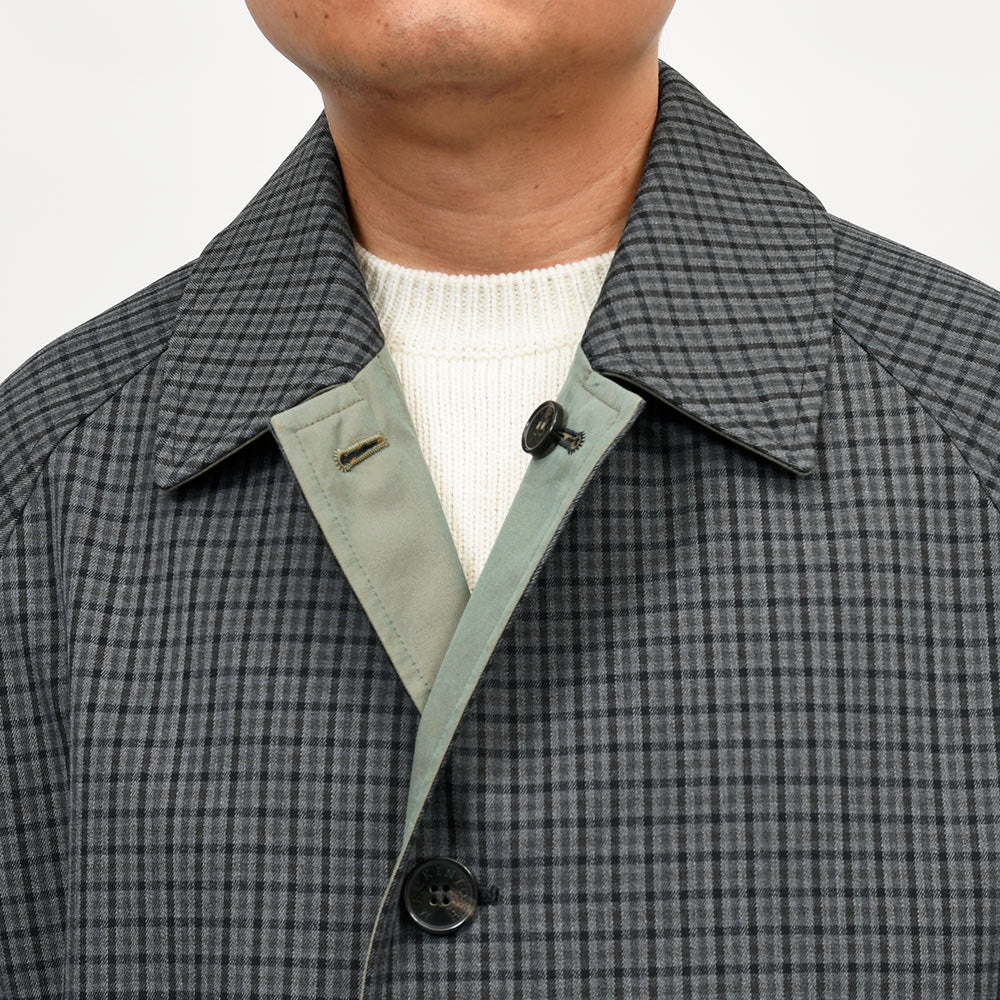 MACKINTOSH(マッキントッシュ)BALFIELD REVERSIBLE ウールコットン ガンクラブチェック リバーシブル バルカラーコート