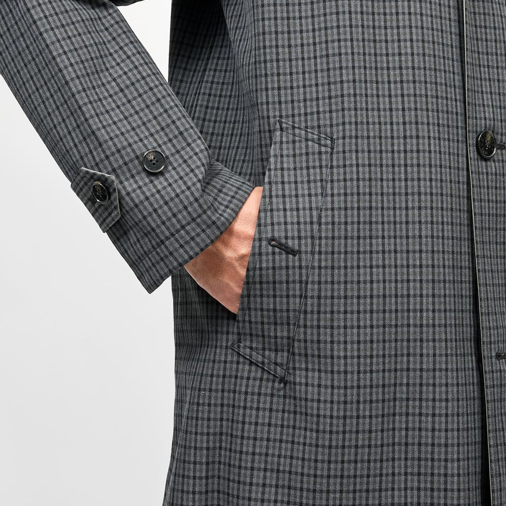 MACKINTOSH(マッキントッシュ)BALFIELD REVERSIBLE ウールコットン ガンクラブチェック リバーシブル バルカラーコート