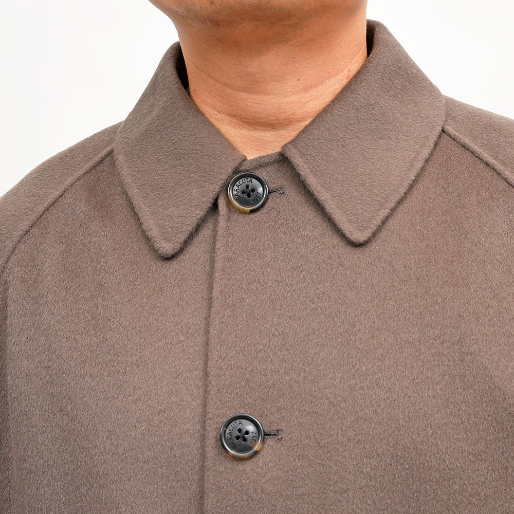 BARACUTA(バラクータ)G12 ウールカシミヤ ライトフランネル ステンカラーコート