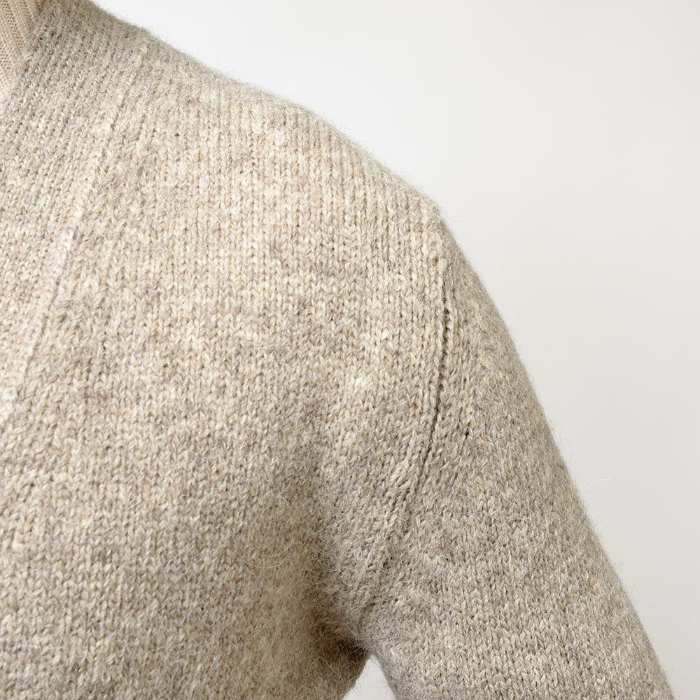 Settefili Cashmere セッテフィーリ カシミア アルパカ ナイロン メランジ ミドルゲージ Vネック ニットカーディガン