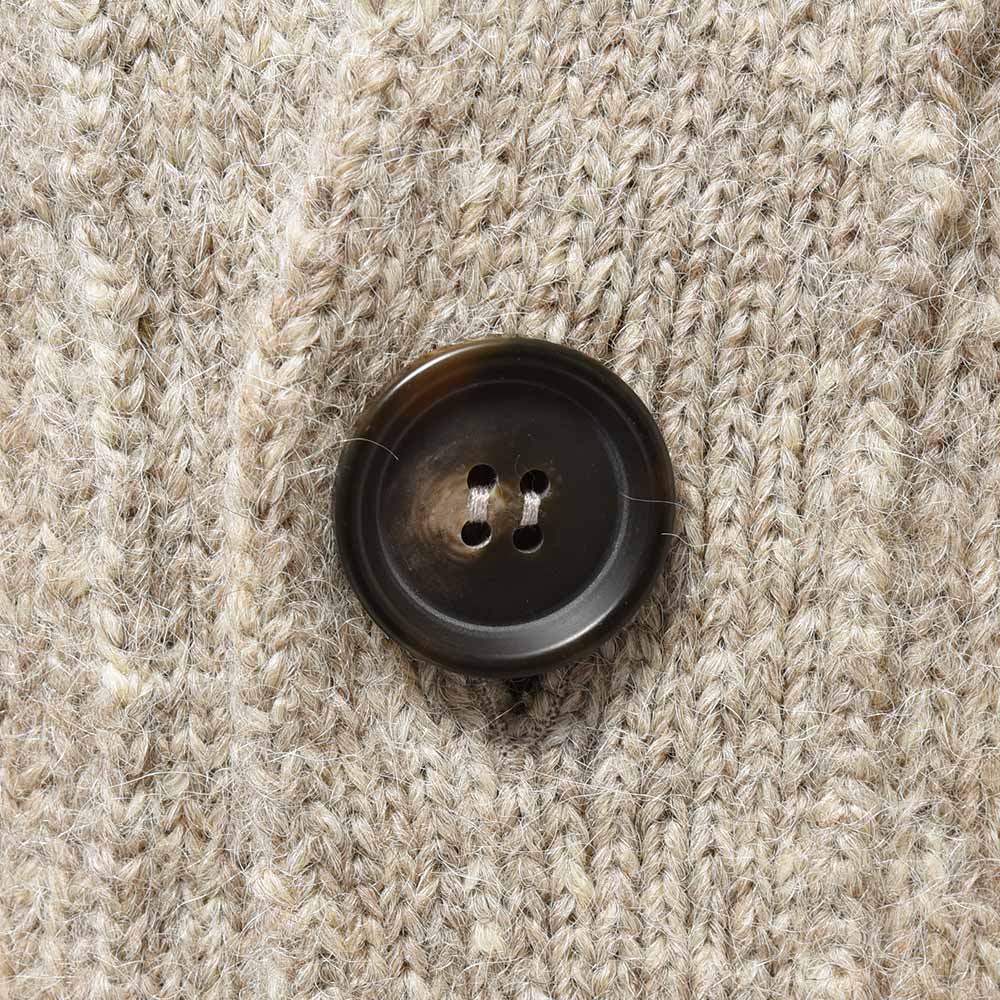 Settefili Cashmere セッテフィーリ カシミア アルパカ ナイロン メランジ ミドルゲージ Vネック ニットカーディガン