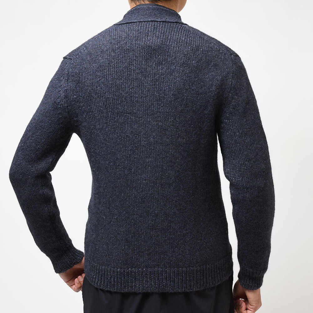 Settefili Cashmere セッテフィーリ カシミア アルパカ ナイロン メランジ ミドルゲージ Vネック ニットカーディガン