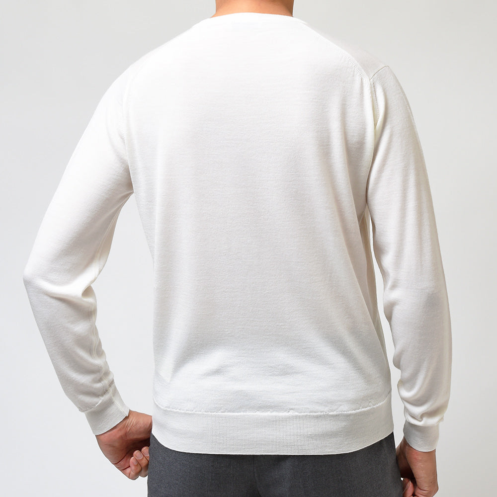 JOHN SMEDLEY ジョンスメドレー KERSHAW メリノウール 30ゲージ クルーネック ニット MODERN FIT