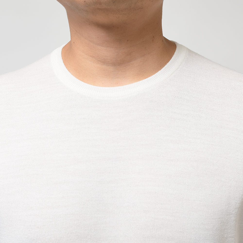 JOHN SMEDLEY ジョンスメドレー KERSHAW メリノウール 30ゲージ クルーネック ニット MODERN FIT