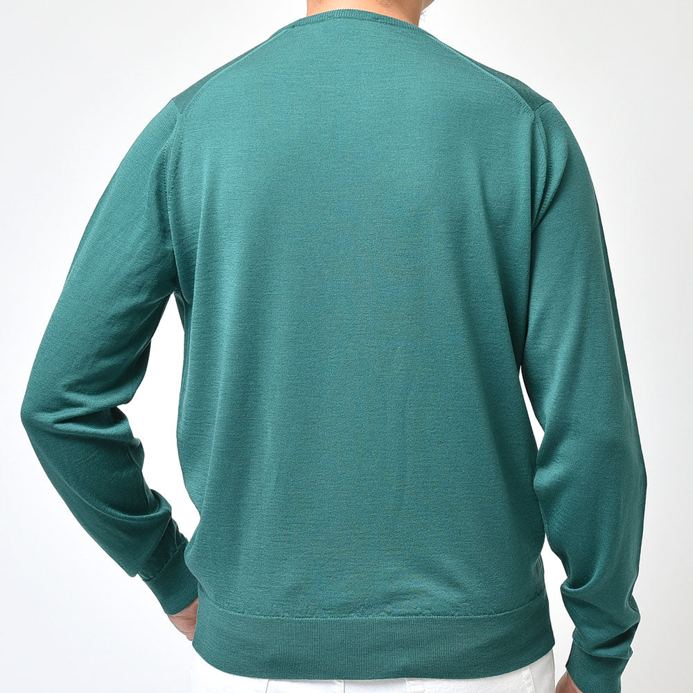 JOHN SMEDLEY ジョンスメドレー KERSHAW メリノウール 30ゲージ クルーネック ニット MODERN FIT