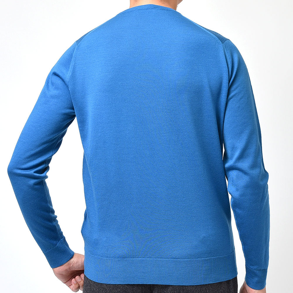 JOHN SMEDLEY ジョンスメドレー KERSHAW メリノウール 30ゲージ クルーネック ニット MODERN FIT
