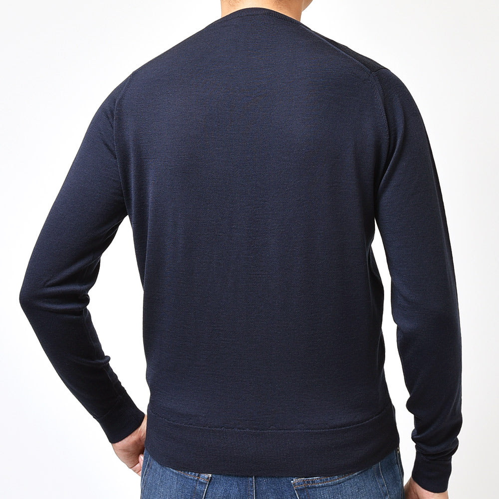 JOHN SMEDLEY ジョンスメドレー KERSHAW メリノウール 30ゲージ クルーネック ニット MODERN FIT