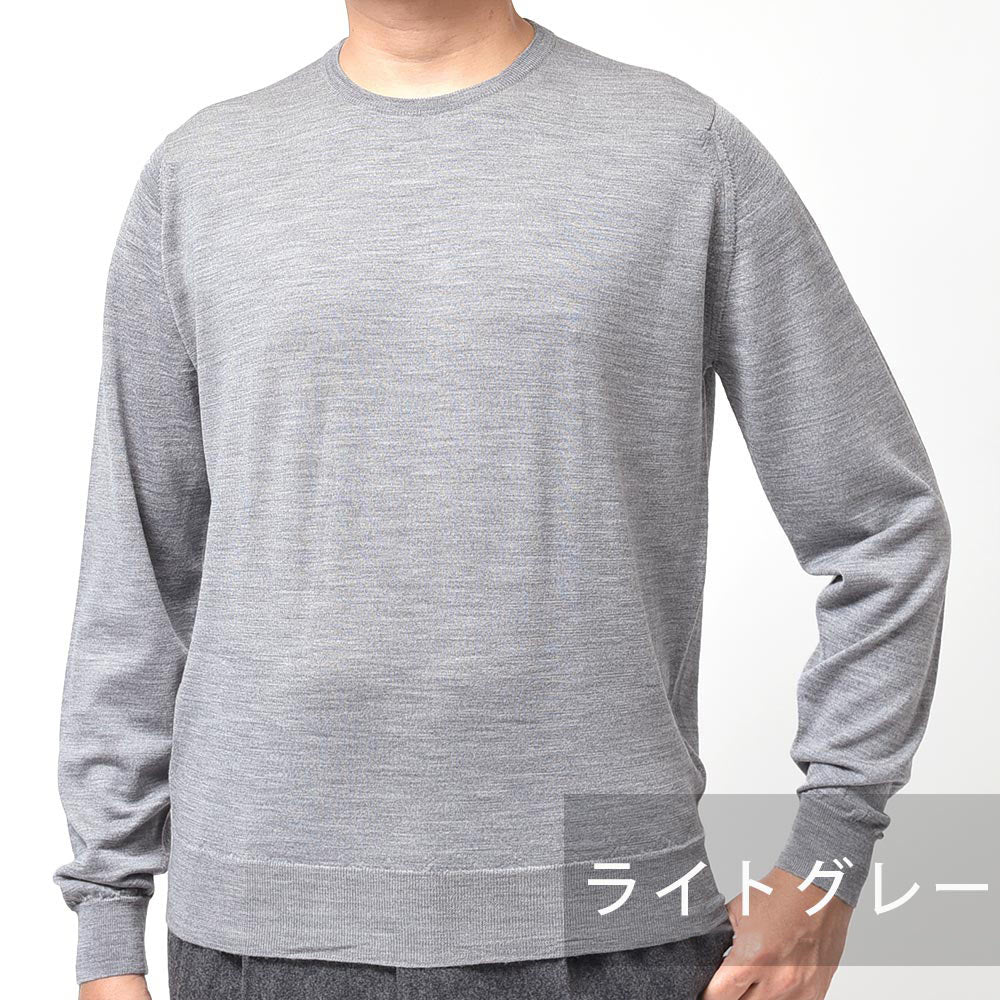JOHN SMEDLEY ジョンスメドレー KERSHAW メリノウール 30ゲージ クルーネック ニット MODERN FIT