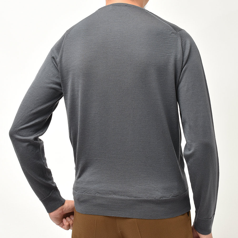 JOHN SMEDLEY ジョンスメドレー KERSHAW メリノウール 30ゲージ クルーネック ニット MODERN FIT