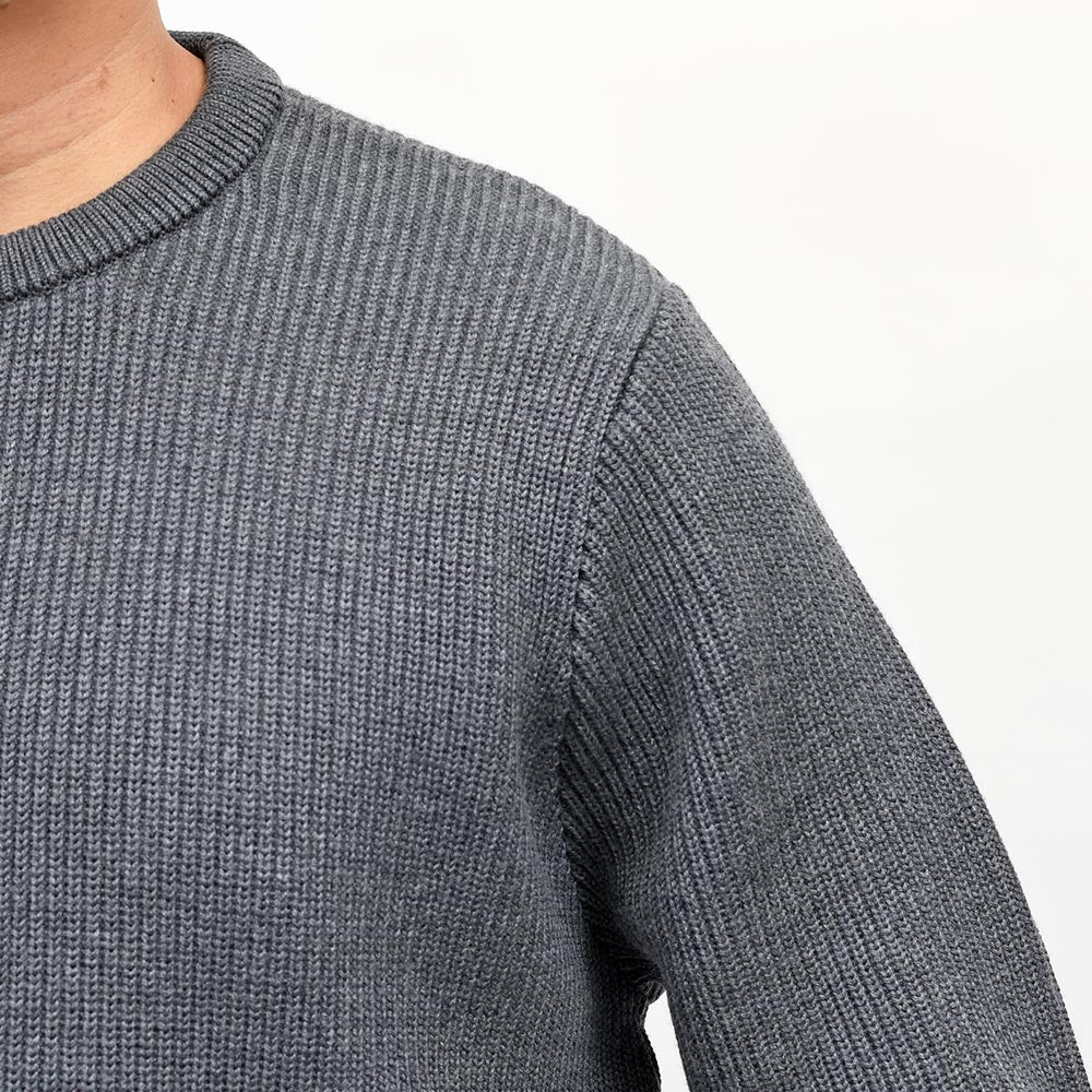 Yonetomi(ヨネトミ)EX FINE WOOL RIB KNIT Pullover エクストラファインメリノウール リブ クルーネックニット