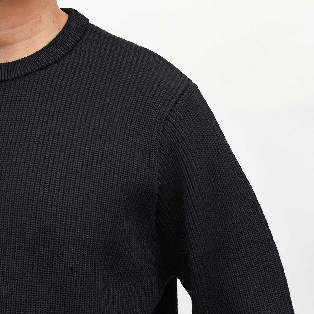 Yonetomi(ヨネトミ)EX FINE WOOL RIB KNIT Pullover エクストラファインメリノウール リブ クルーネックニット