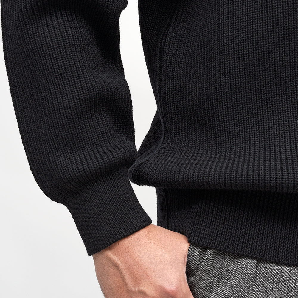 Yonetomi(ヨネトミ)EX FINE WOOL RIB KNIT Pullover エクストラファインメリノウール リブ クルーネックニット