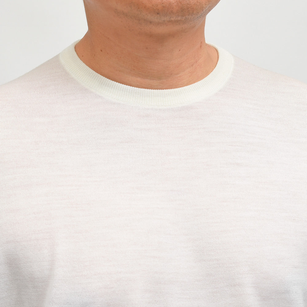 JOHN SMEDLEY(ジョンスメドレー)SCANLAN エクストラファインメリノウール 30ゲージ クルーネックニット MODERN FIT