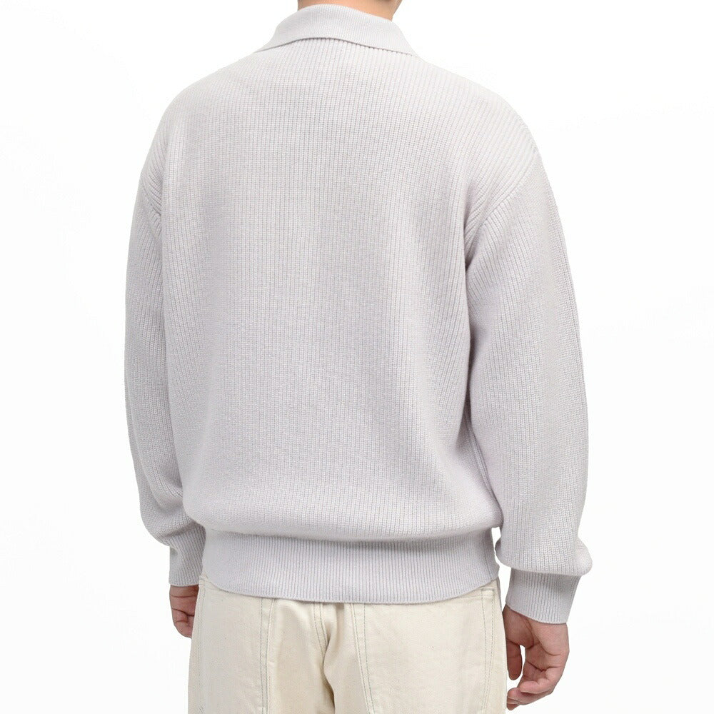 garoh(ガロウ)knit03 ミドルゲージ ウールカシミア スキッパーニット