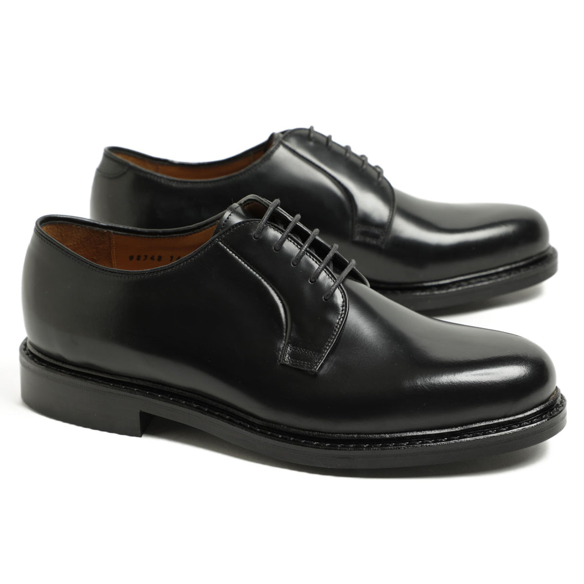 Jalan Sriwijaya ジャラン スリウァヤ シューズ プレーントゥ カーフ ハイシャイン レースアップ 1663 98348 BLACK/ブラック 6