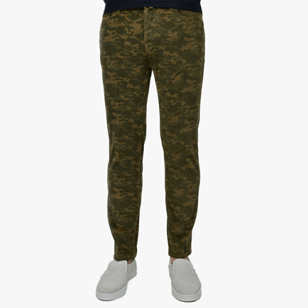 JACOB COHEN(ヤコブコーエン) SCOTTスコット コットンレーヨンコーデュロイカモフラージュキャロットフィットクロップドパンツ 226-22632 53046023052