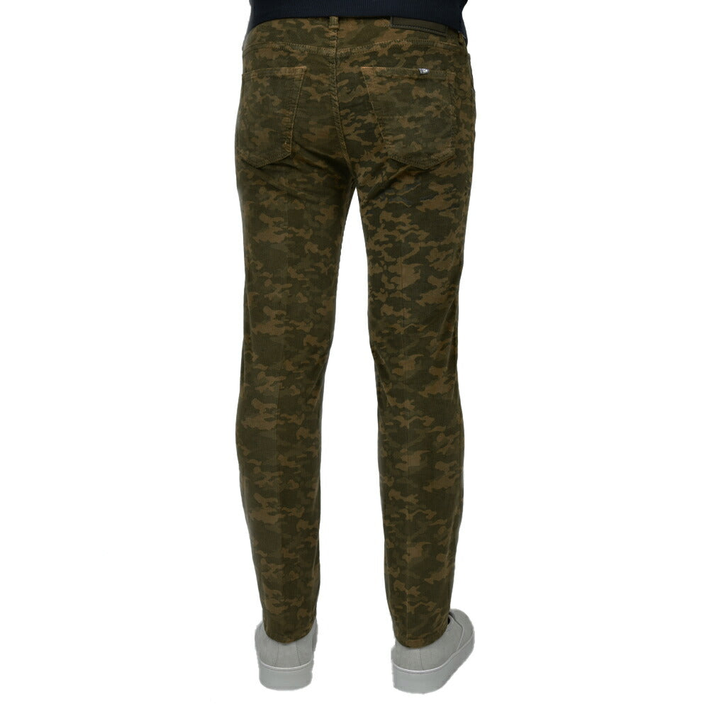JACOB COHEN(ヤコブコーエン) SCOTTスコット コットンレーヨンコーデュロイカモフラージュキャロットフィットクロップドパンツ 226-22632 53046023052