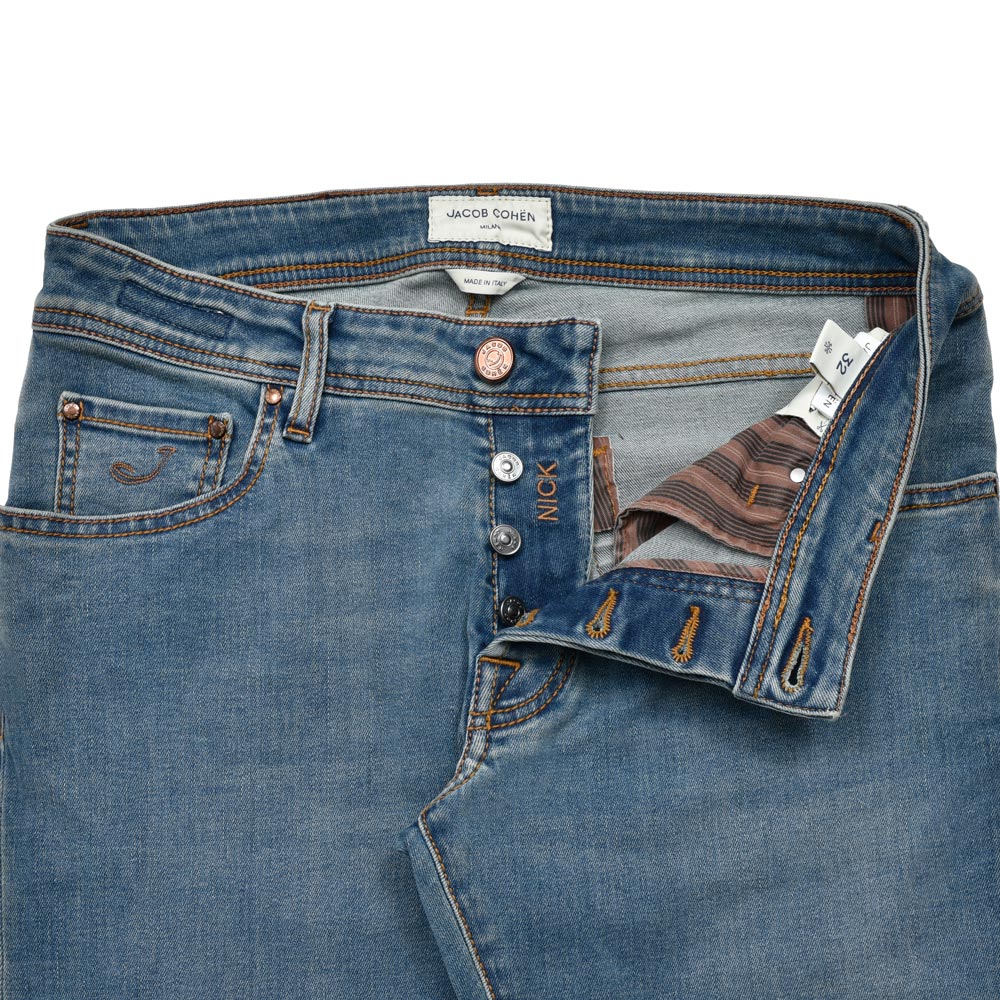 JACOB COHEN(ヤコブコーエン) NICKニック ウォッシュドコットンストレッチスリムテーパードデニム 226-42212 53056037052