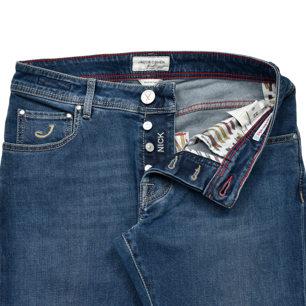 JACOB COHEN(ヤコブコーエン) NICKニック Apres-ski ウォッシュドコットンカシミヤストレッチスリムテーパードデニム 226-42509 53056045052