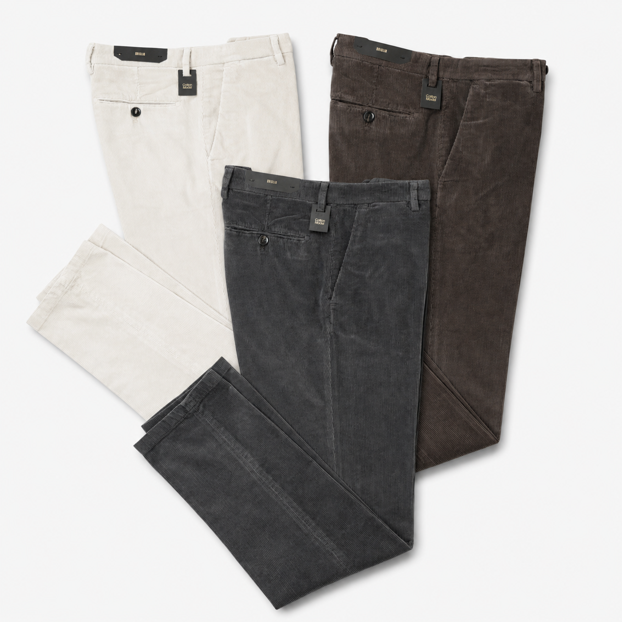 BRIGLIA 1949(ブリリア 1949) / NAVIGLIO EASY FIT ノープリーツ コーデュロイ スラックス/400067