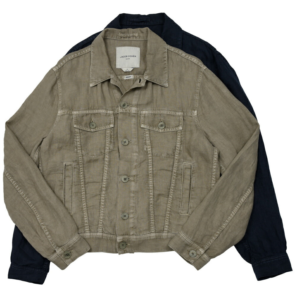 JACOB COHEN(ヤコブコーエン) Resort Collection リネントラッカージャケット 226-51830 57065000052