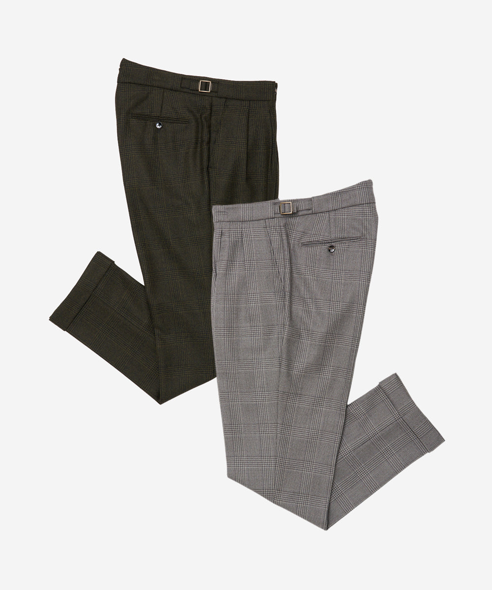 SCOTCH ガンクラブチェック アジャスター付きパンツ CA1435