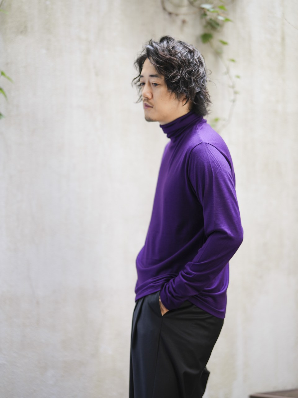 エムビー / HIGH-END 尾州WOOL JERSEY MODERN FIT TURTLE