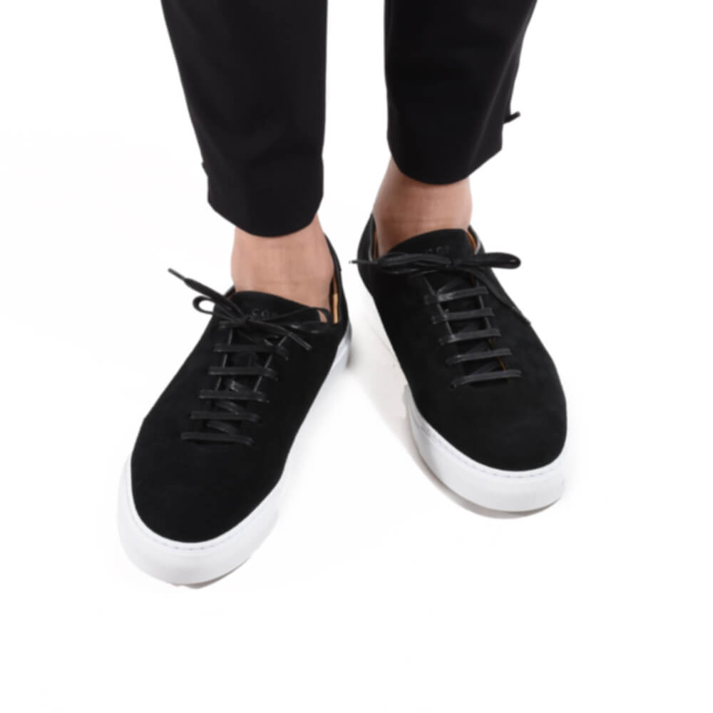 シーキューピー / スウェード レースアップ スニーカー/GENOA/NERO