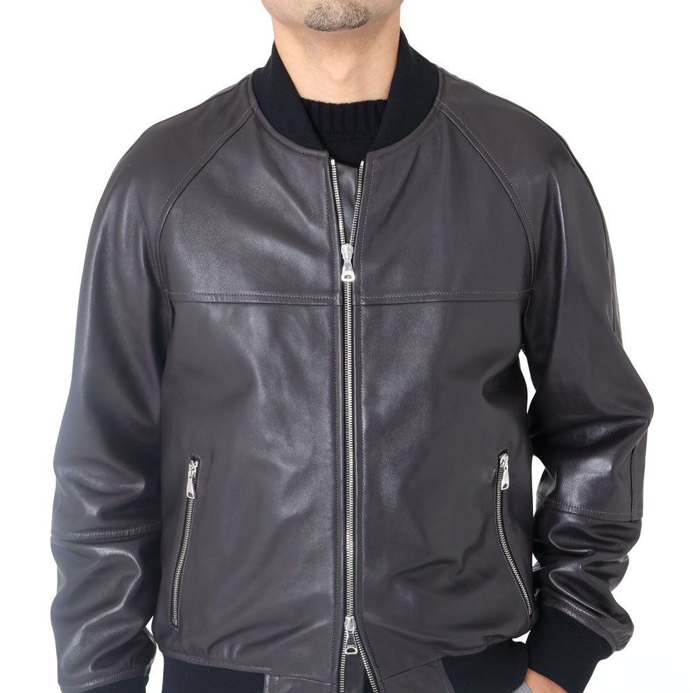 エンメティ / 【着数限定販売】BR別注 スペシャルナッパレザー ジップアップ ブルゾン/TAYLOR_BR/ANTRACITE H